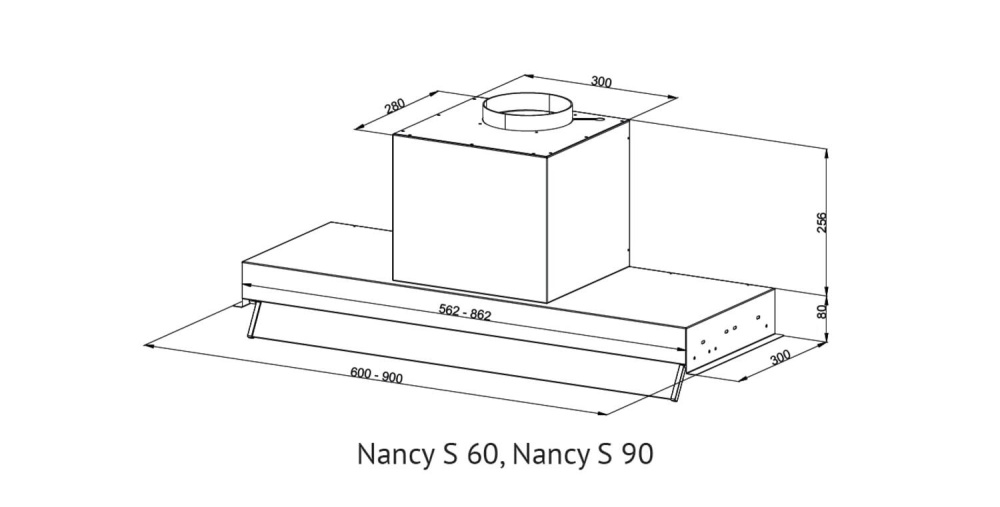 Kuppersberg NANCY 60 Black встраиваемая вытяжка черный