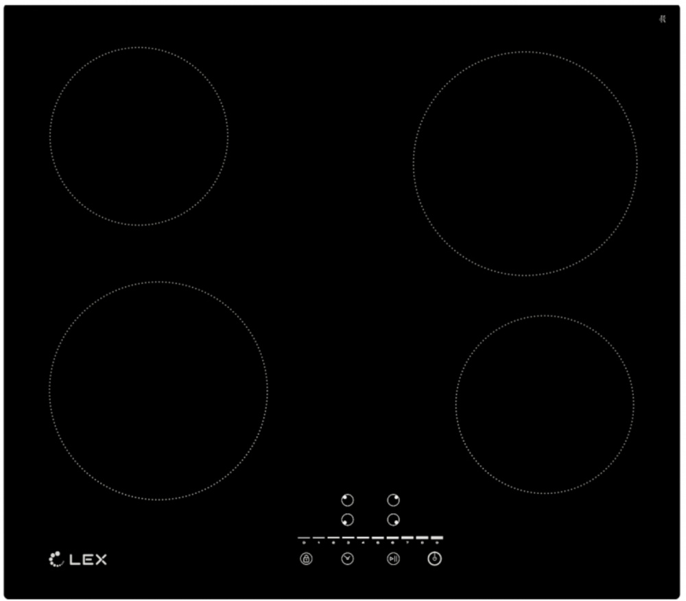 LEX EVH 640-1 BL стеклокерамическая электрическая варочная панель CHYO000196
