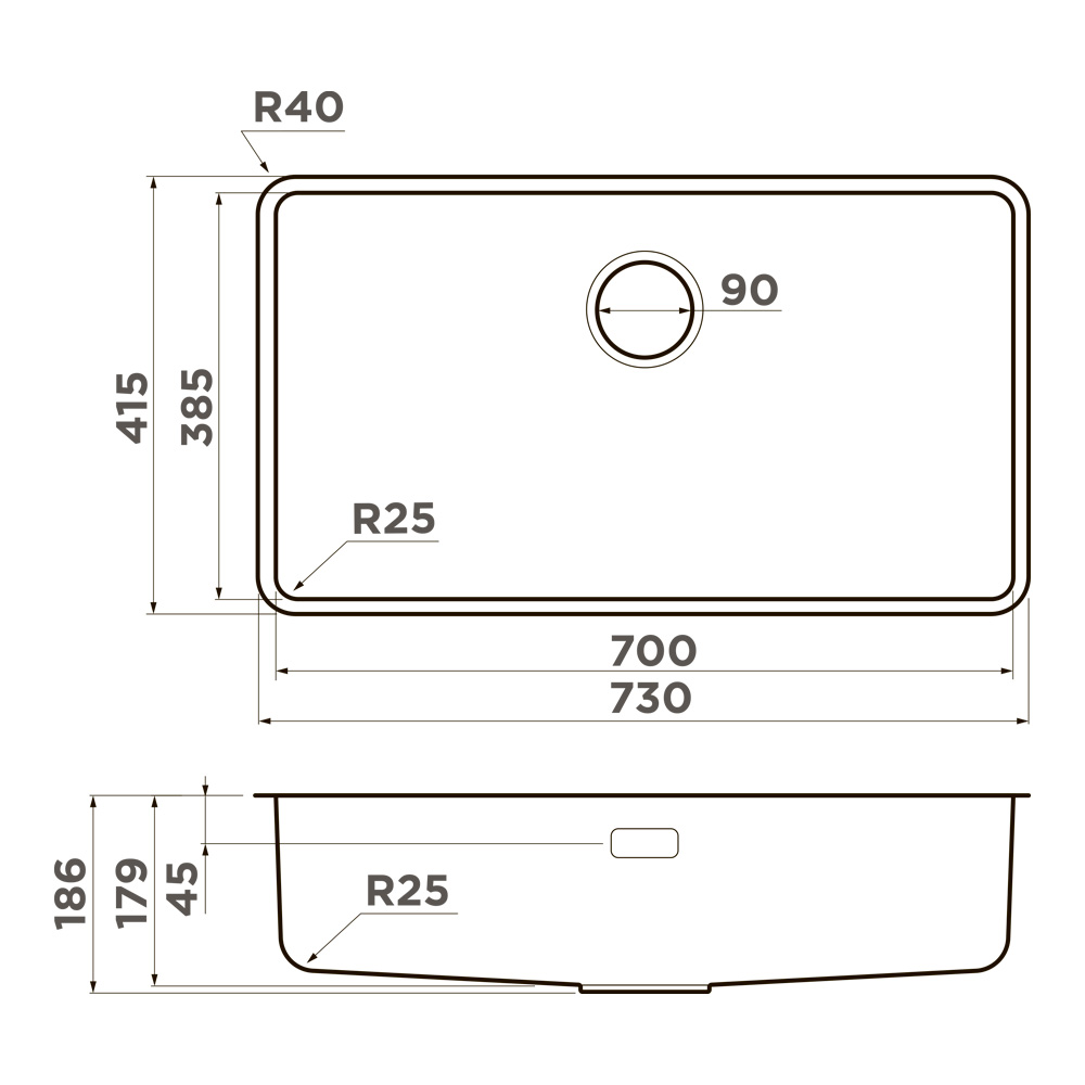 OMOIKIRI OMI 73-U/I Ultra LG мойка светлое золото