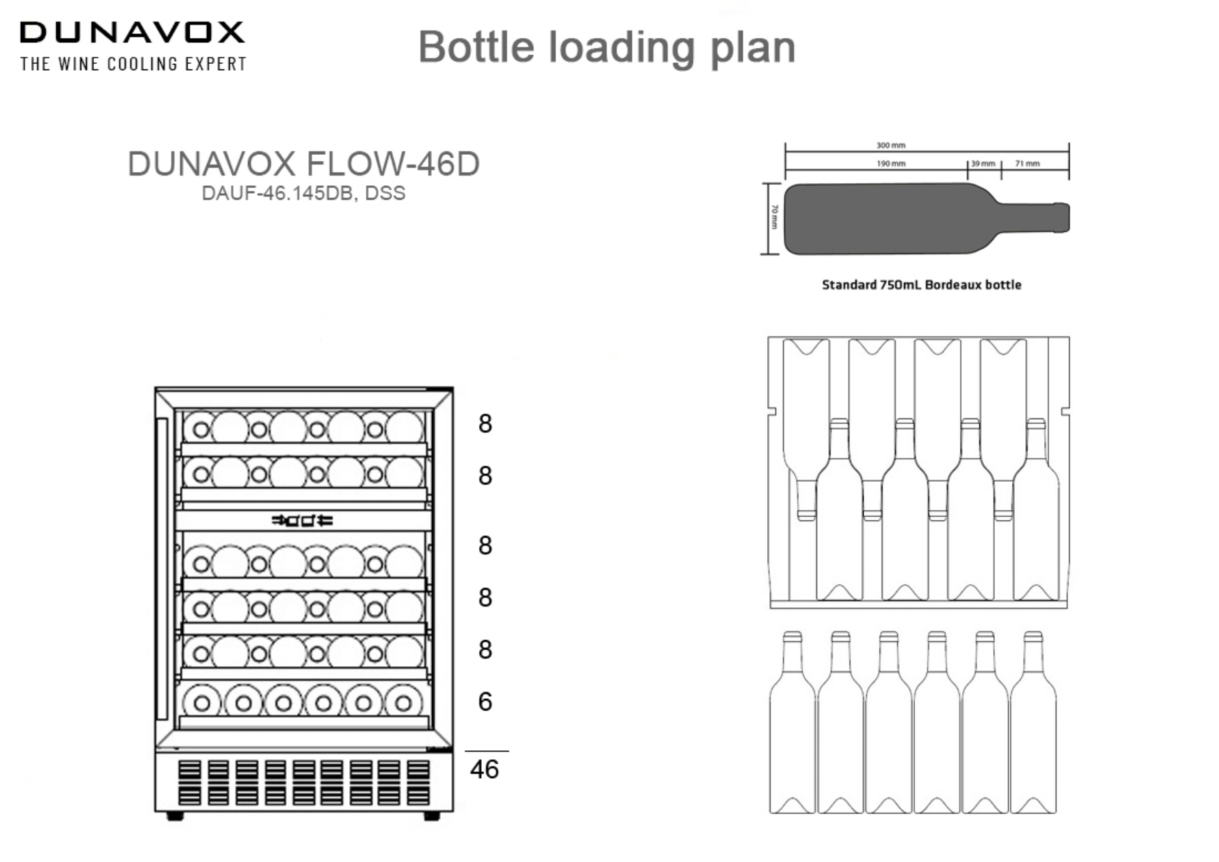 DUNAVOX DAUF-46.145DBH винный шкаф черный