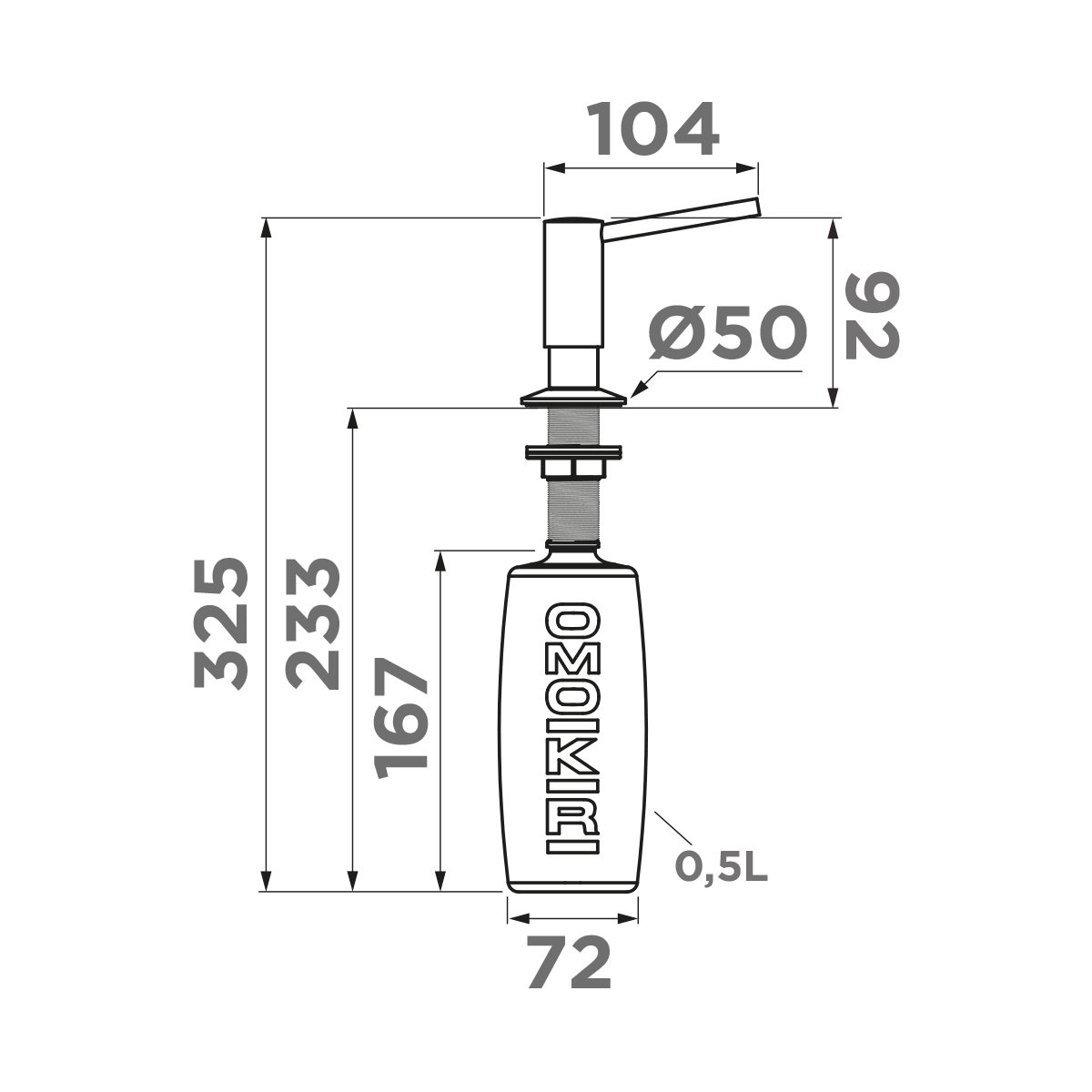 OMOIKIRI OM-02-PVD-GM дозатор вороненая сталь
