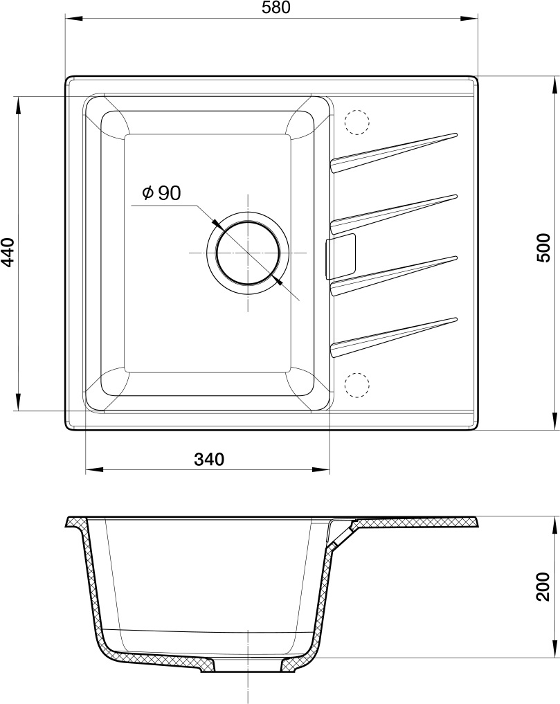 RIVELATO RM-58 topazio мойка топаз