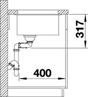 BLANCO SUBLINE 430/270-U PuraDur InFino Standard мойка антрацит (распродажа)