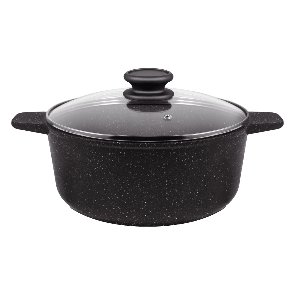 MAUNFELD GALAXITE MF24GLX01CR кастрюля с крышкой 24 см 4 л черный