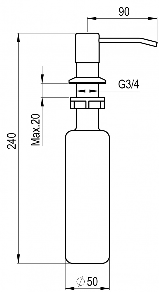 GRANULA 1403 дозатор шварц (распродажа)