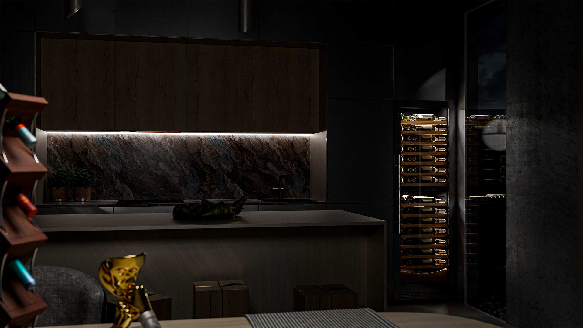 MEYVEL MV110-KST2 (Slim) винный шкаф черный