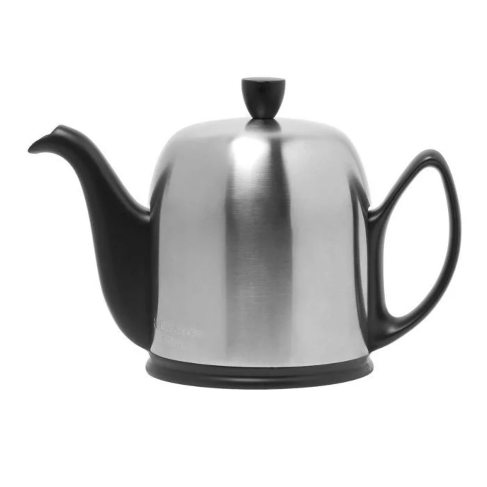 DEGRENNE чайник заварочный Salam Mat Black (1 л), черный с колпаком, с ситечком, на 6 чашек 211993