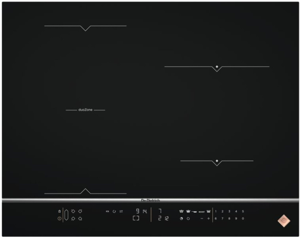 DE DIETRICH DPI7682X DUOZONE ИНДУКЦИОННАЯ ВАРОЧНАЯ ПАНЕЛЬ 65 СМ черный