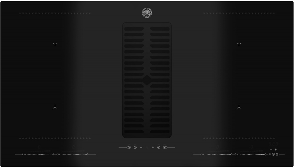 BERTAZZONI P904ICHNE со встроенной вытяжкой черное стекло