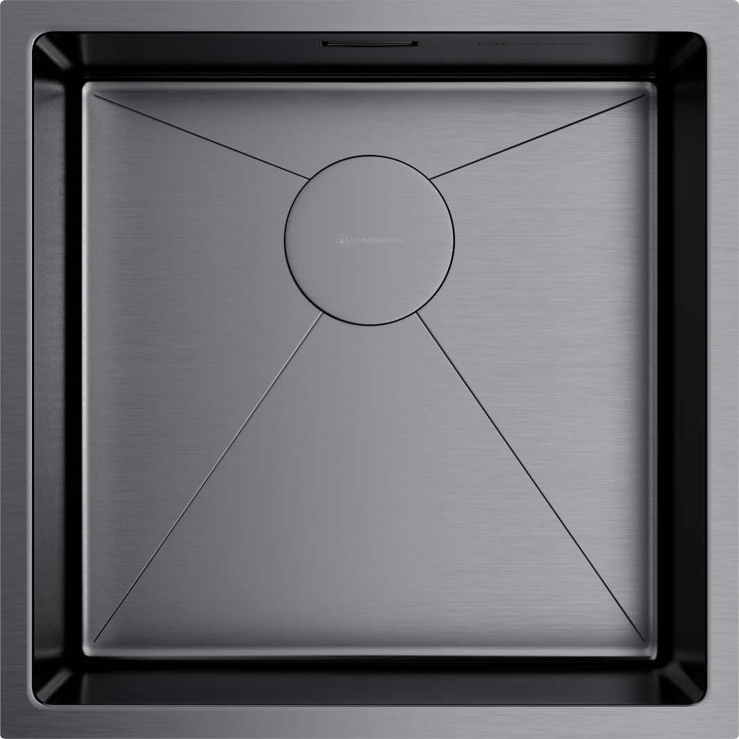 OMOIKIRI TAKI 44-U/IF-GM мойка вороненая сталь