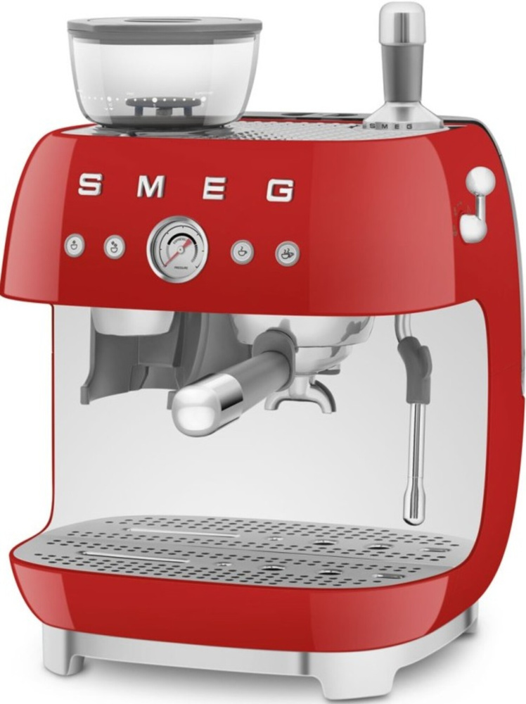 SMEG EGF03RDEU Кофемашина-эспрессо со встроенной кофемолкой, красный