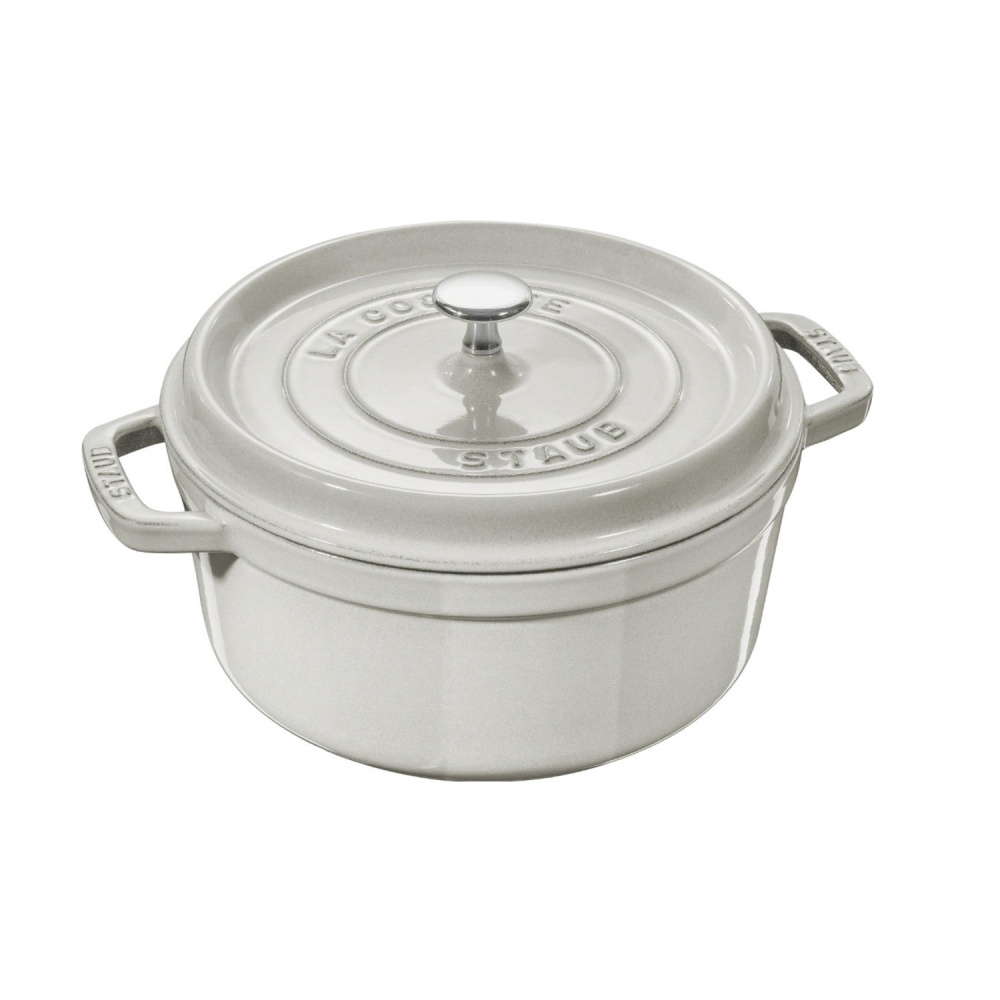 STAUB кокот круглый 28 см 6,7 л белый трюфель 11028107