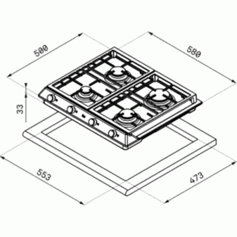 TEKA EX 60.1 4G AI AL CI DR варочная панель нержавеющая сталь (распродажа)