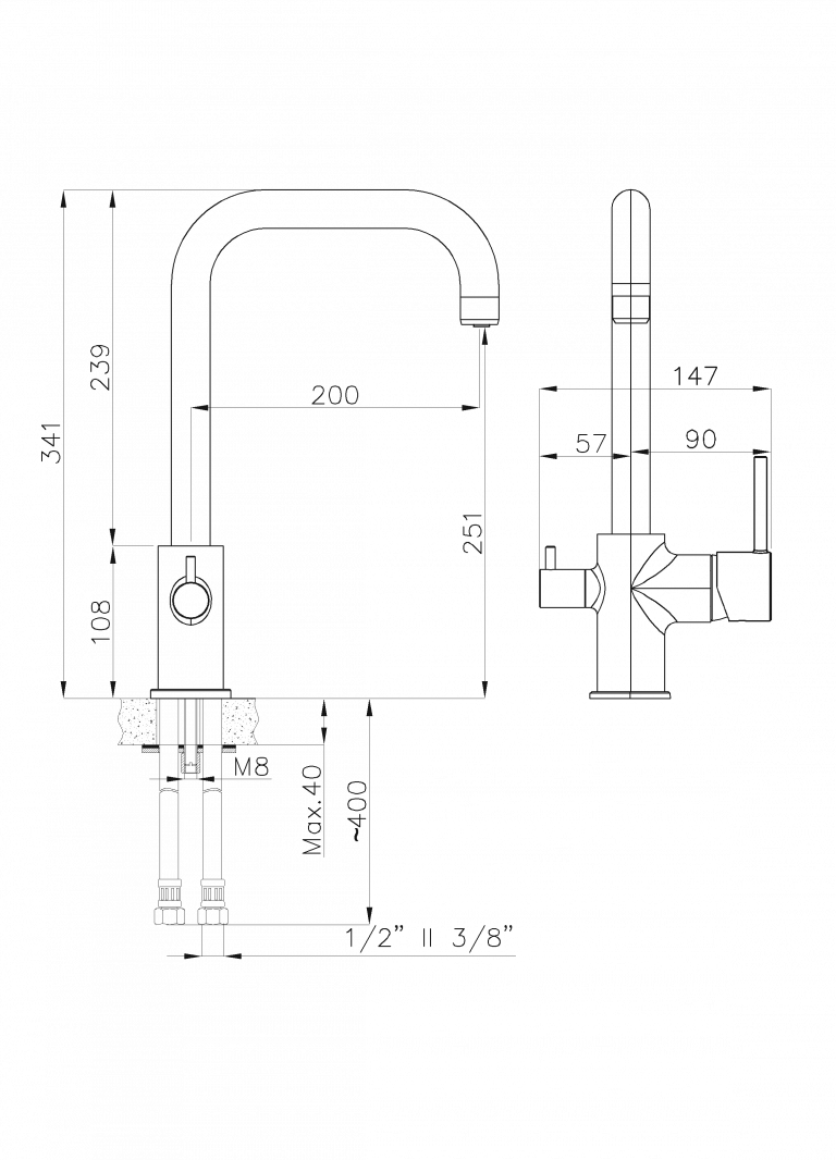 RIVELATO TOVEL 9025208 antracite cromo смеситель антрацит хром
