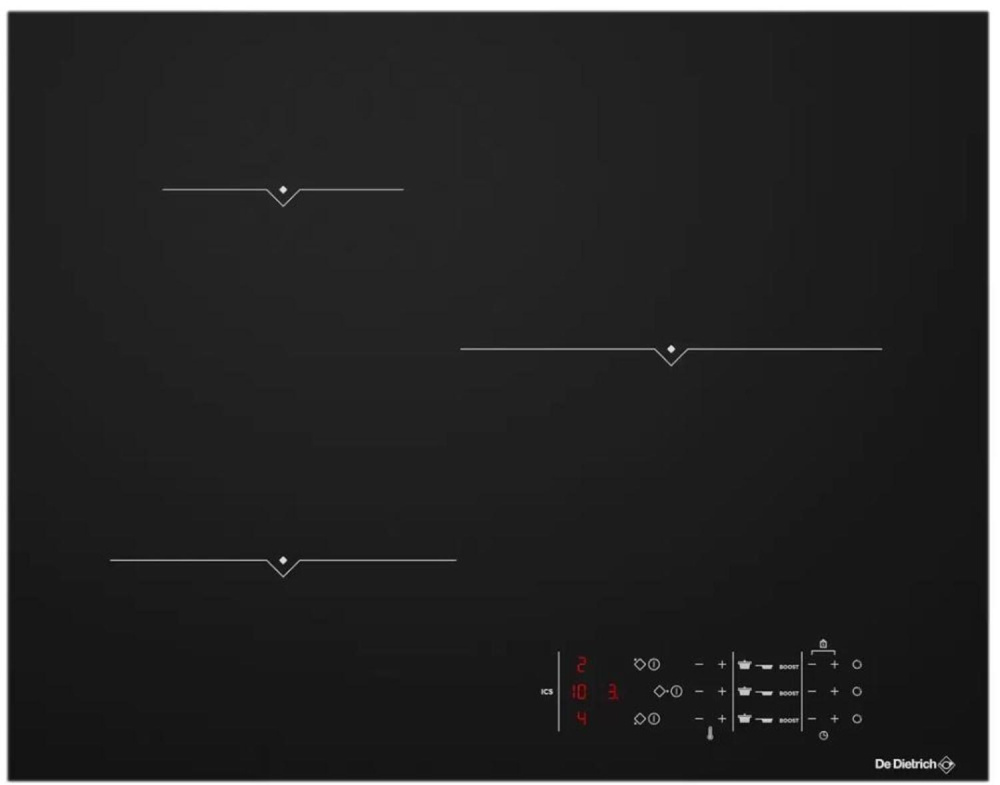 DE DIETRICH DPI7540B ИНДУКЦИОННАЯ ВАРОЧНАЯ ПАНЕЛЬ 65 СМ черный