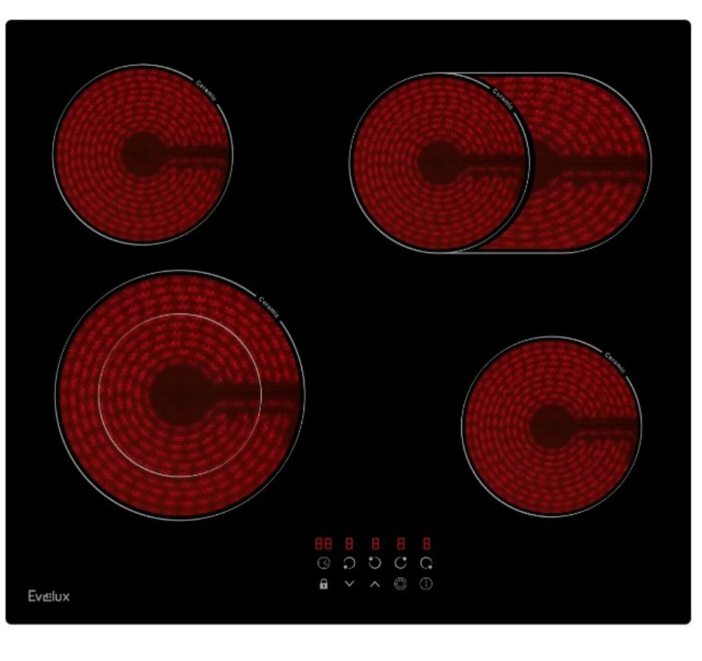 Evelux HEV 642 B электрическая варочная панель