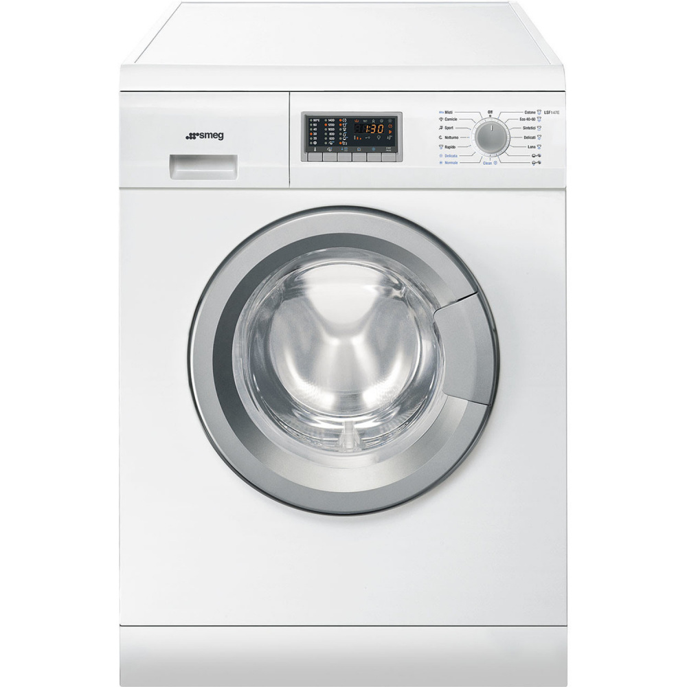 SMEG LSF147E белый отдельностоящая стиральная машина с сушкой