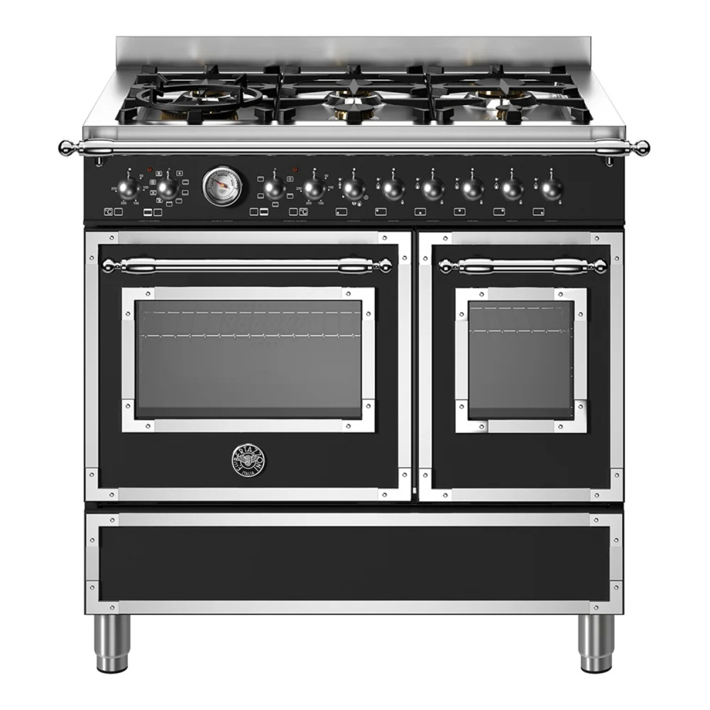 BERTAZZONI HER96L2ENET газовый варочный центр черный матовый