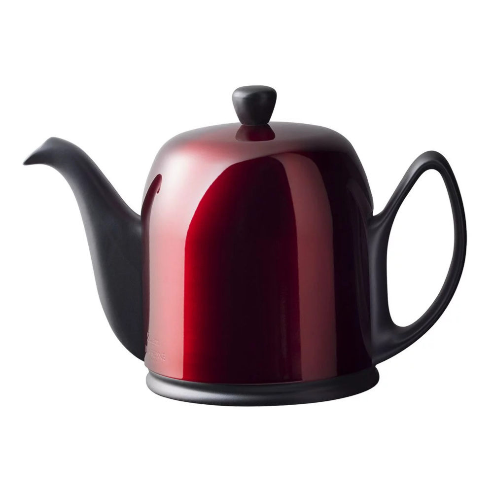 DEGRENNE чайник заварочный на 6 чашек SALAM BLACK CANDY(1 л), черный с крышкой красного цвета 238935