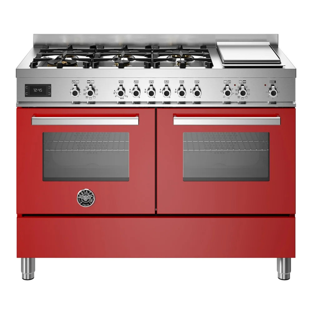 BERTAZZONI PRO126G2EROT газовый варочный центр красный глянец