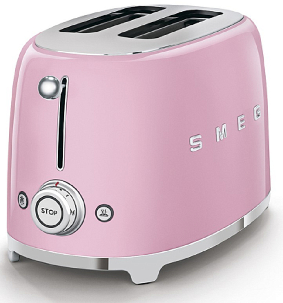 SMEG TSF01PKEU тостер на 2 ломтика розовый