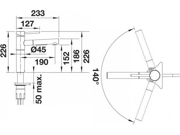 BLANCO ALTA-S II смеситель хром
