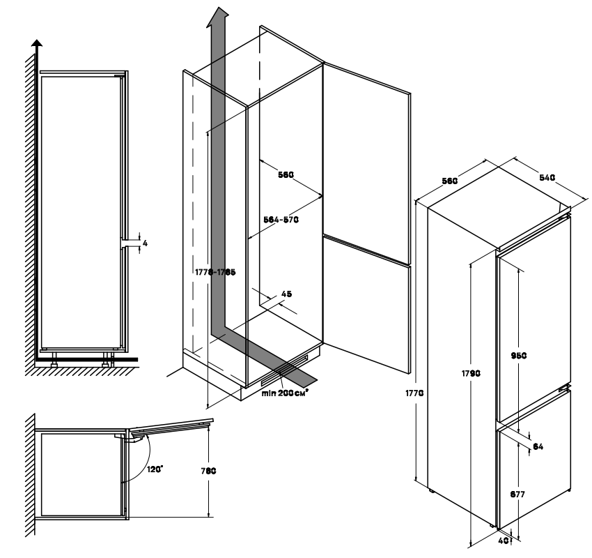 VARD VIC177NI холодильник белый