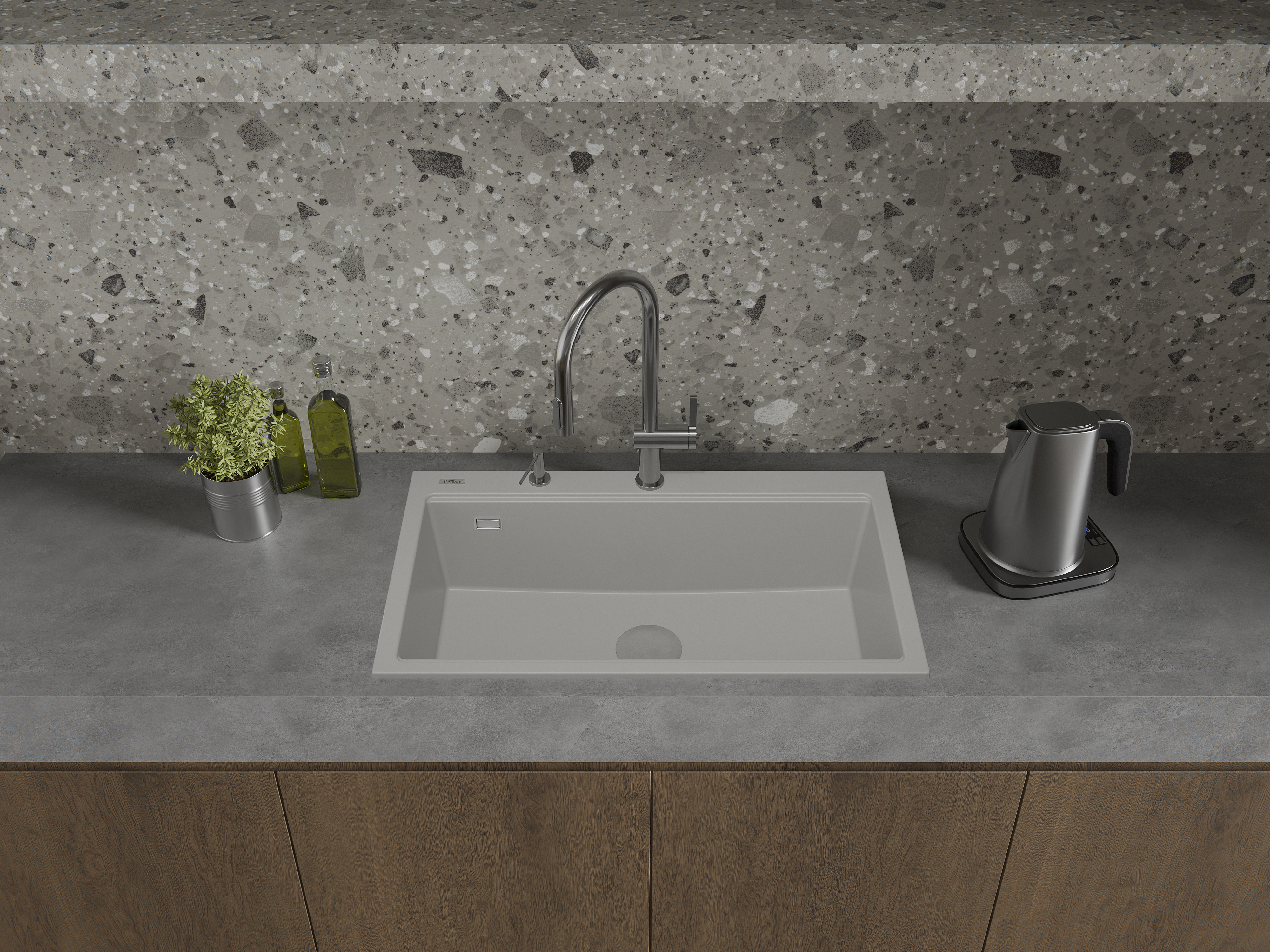 RIVELATO FN-8638 Grigio puro мойка серый
