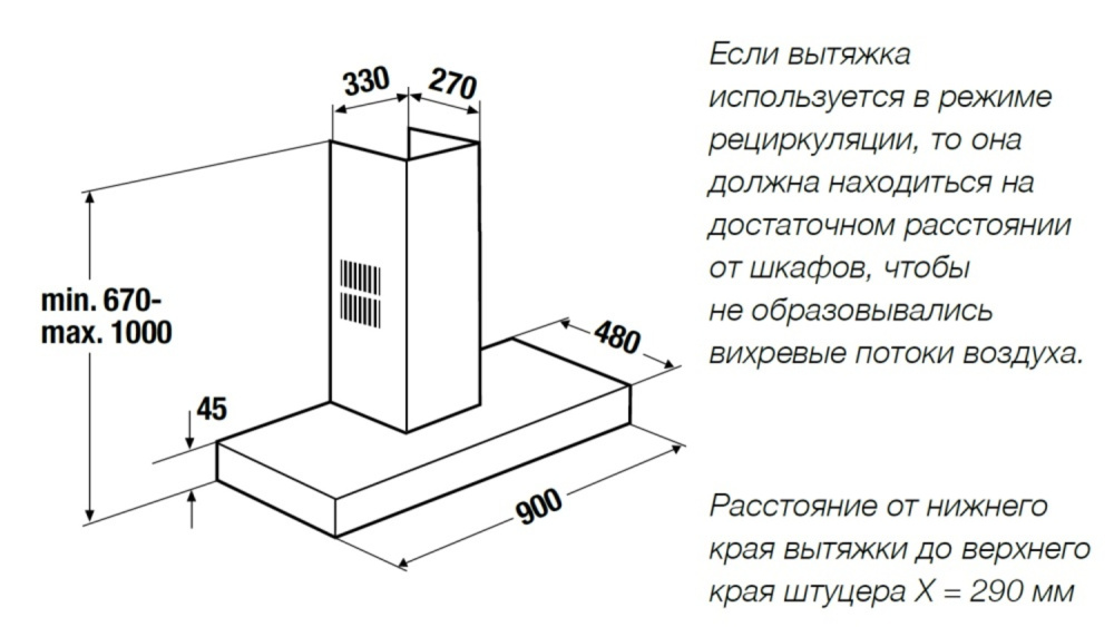 KUPPERSBUSH DW 9500.0 S3 Silver Chrome настенная вытяжка черный