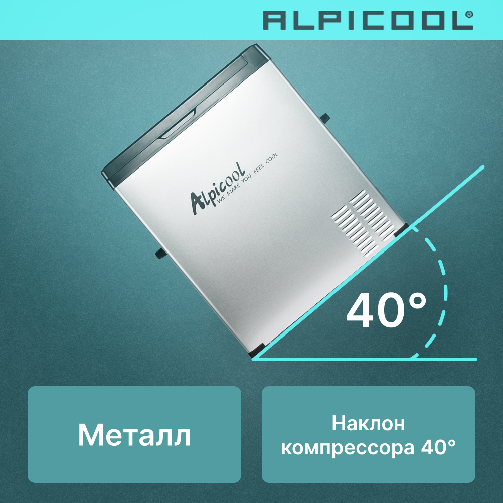 ALPICOOL C75 (12/24) автохолодильник серый