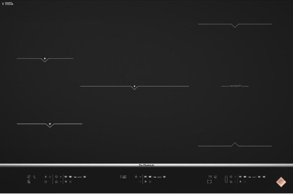 DE DIETRICH DPI7878X HORIZONE ИНДУКЦИОННАЯ ВАРОЧНАЯ ПАНЕЛЬ 80 СМ черный