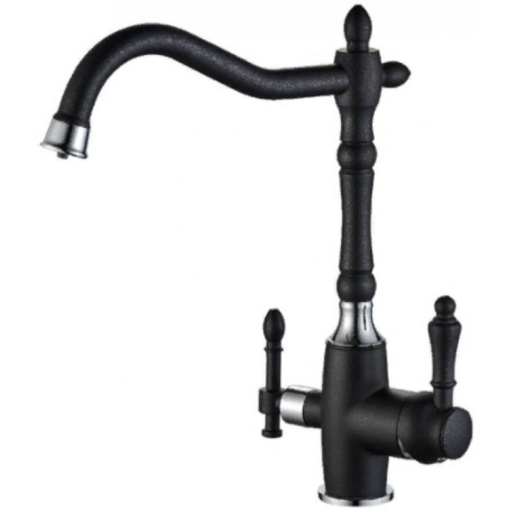 ZORG SH 812 Black CR смеситель черный металл/хром