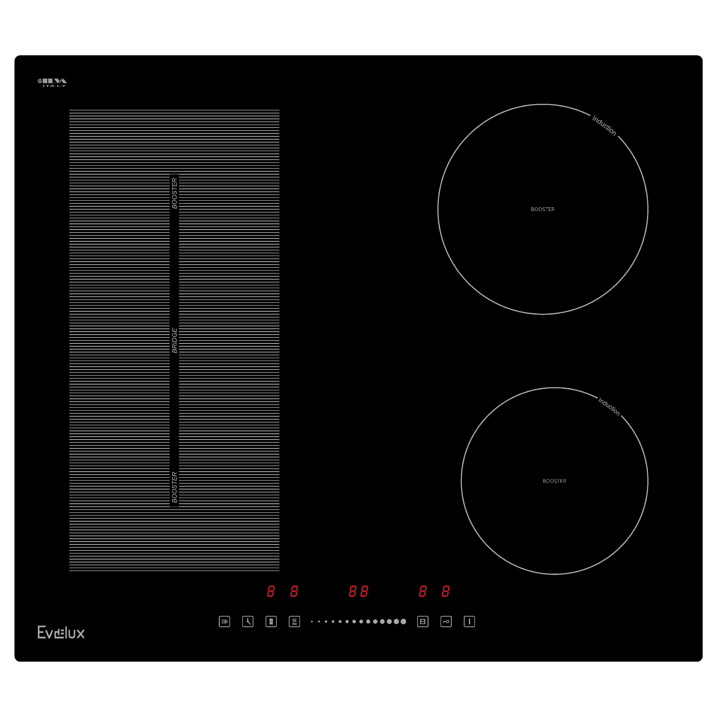 Evelux EHI 6045 электрическая варочная панель черный