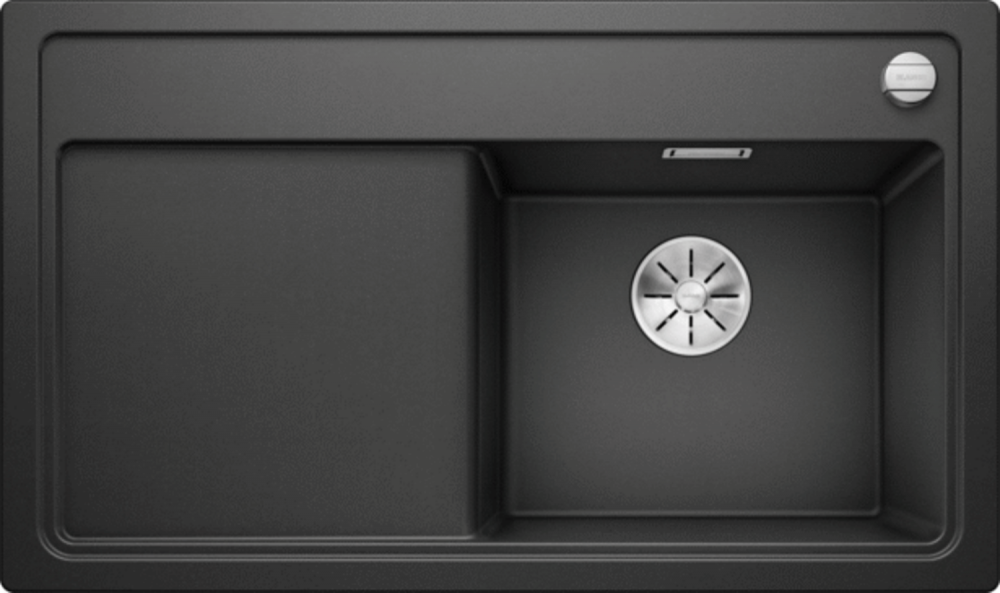 BLANCO ZENAR 45S Comfort Black SILGRANIT PuraDur InFino мойка черный