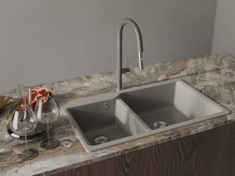 RIVELATO ASTI 3972500 grigio cromo смеситель серый