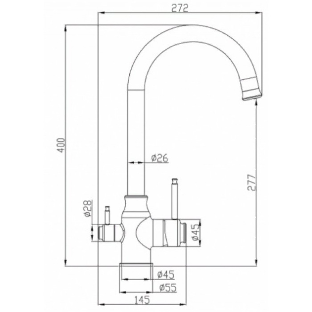 ZORG SH 763 INOX GRAFIT PVD смеситель графит