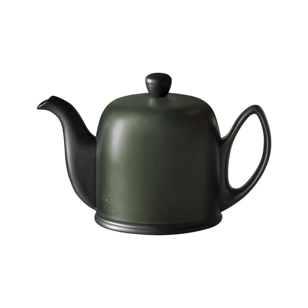 DEGRENNE чайник заварочный на 4 чашки SALAM Emerald (700 мл), черный с крышкой оливкового цвета 24