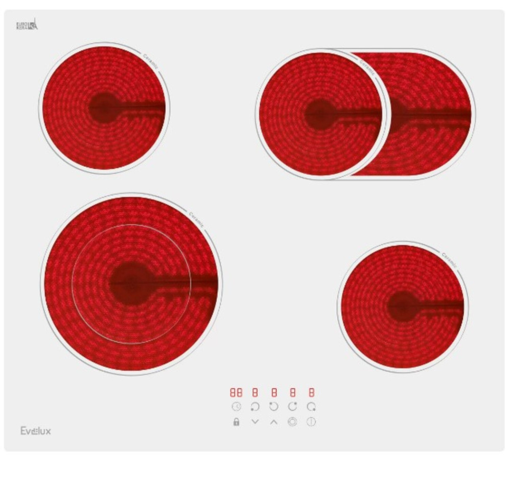 Evelux HEV 642 W электрическая варочная панель
