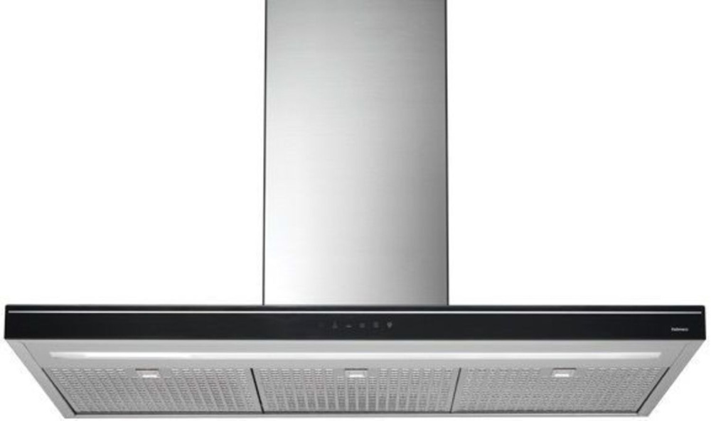 FALMEC DESIGN LUCE 90 INOX VETRO NERO вытяжка нержавеющая сталь