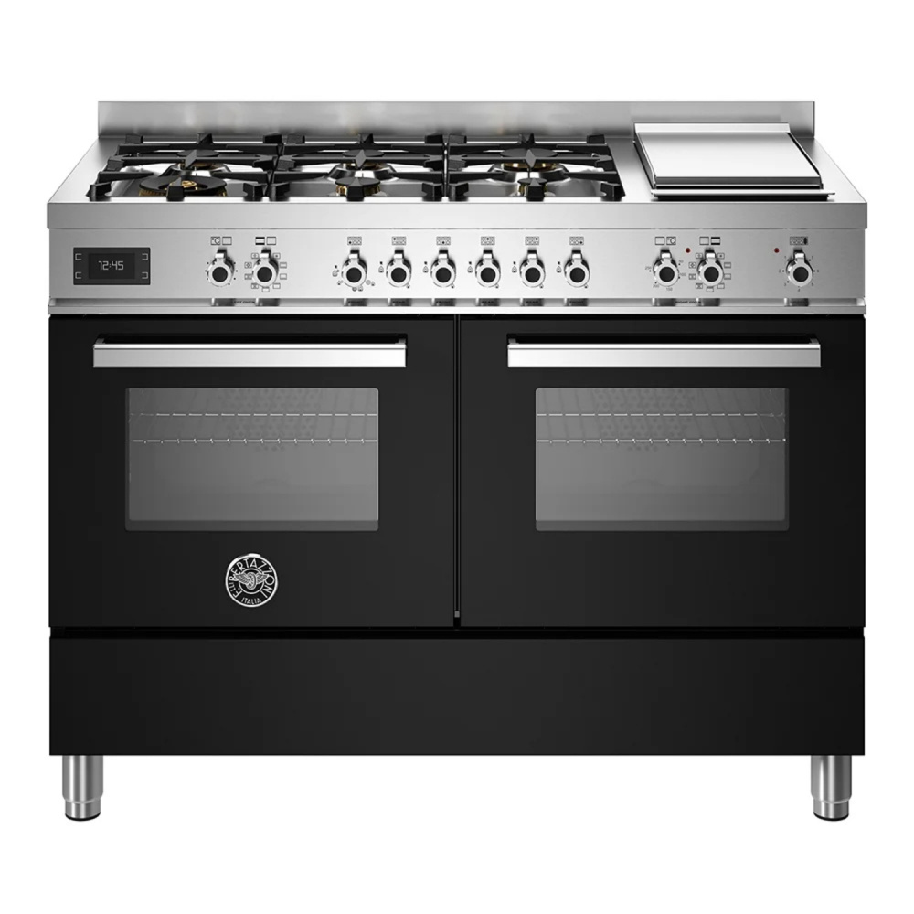 BERTAZZONI PRO126G2ENET газовый варочный центр черный глянец