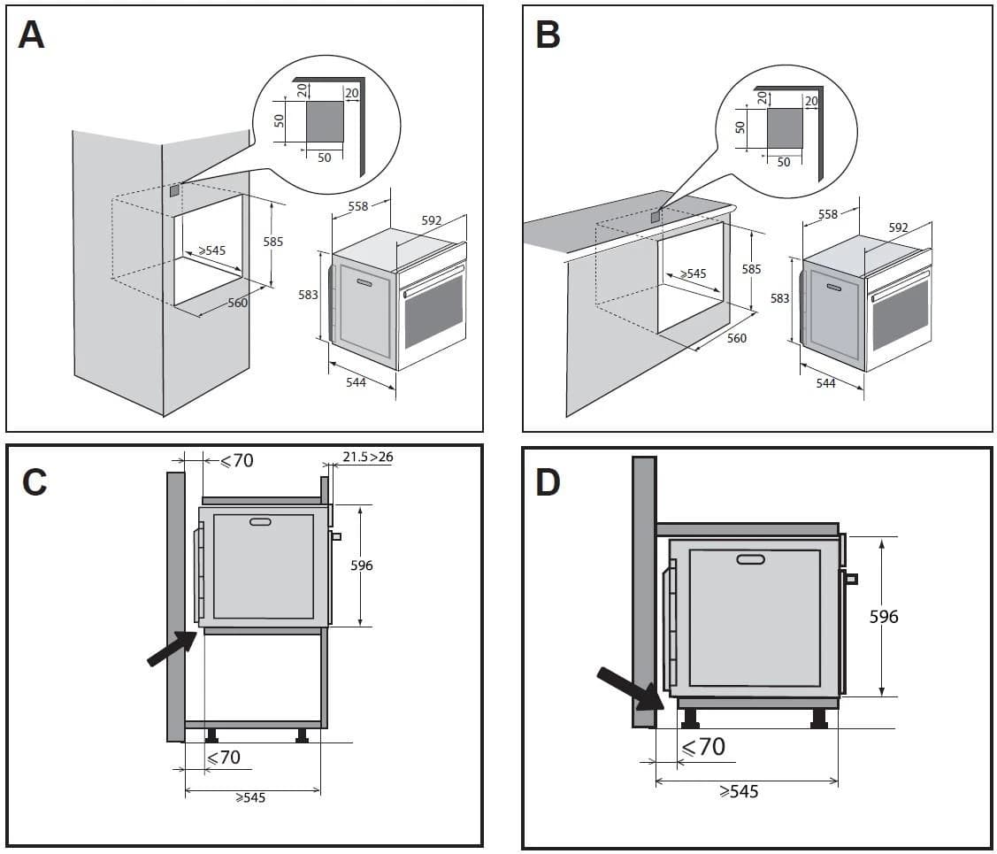 DE DIETRICH DOR4747H духовой шкаф черный