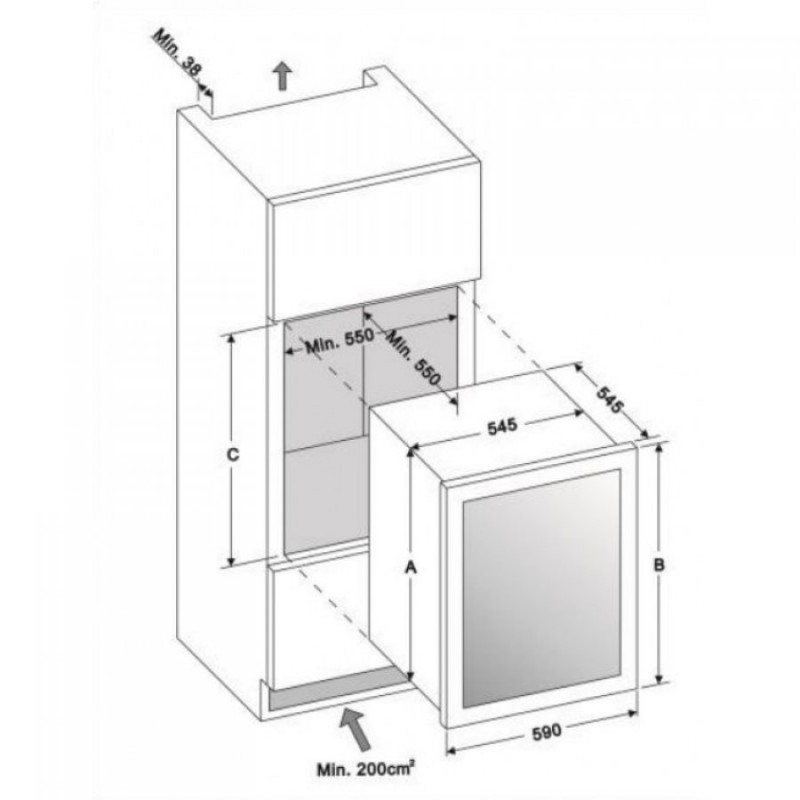 DUNAVOX DAB-36.80DW винный шкаф белый