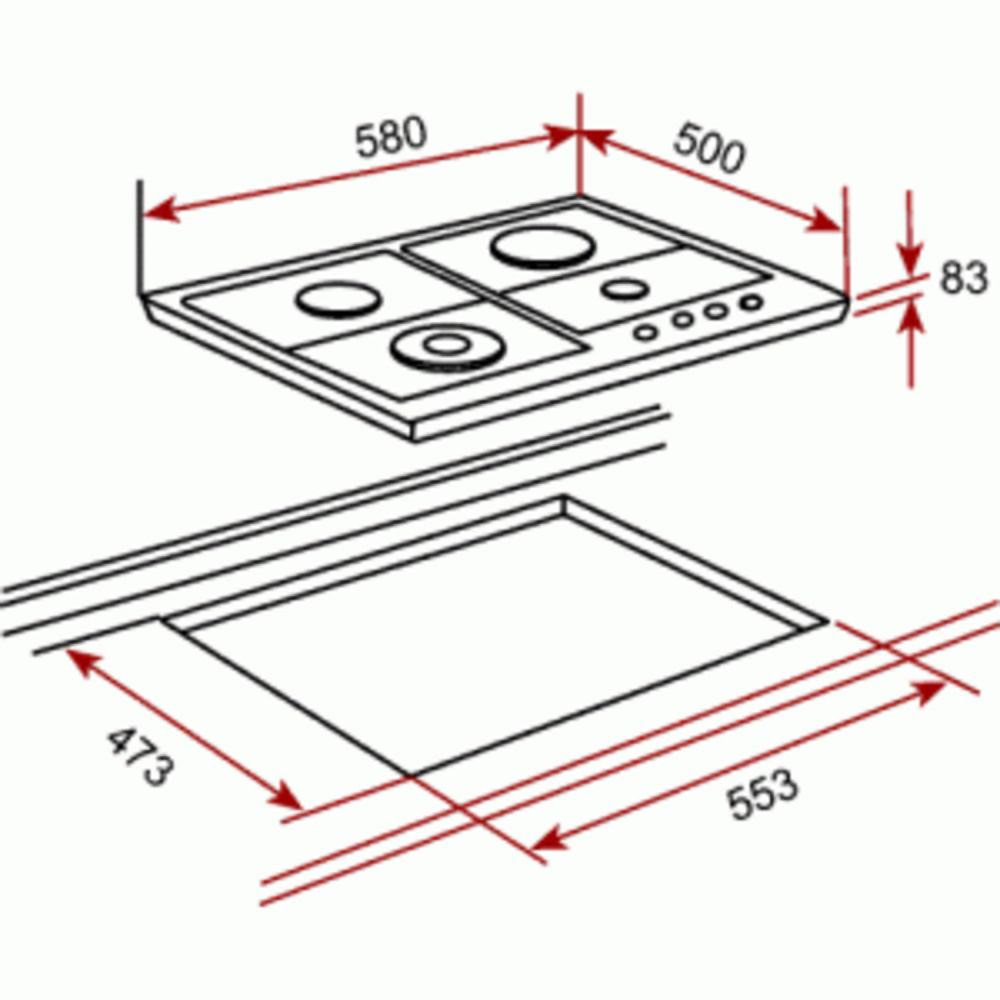 TEKA EH 60 4G AI AL TR CI A-OB варочная панель черный