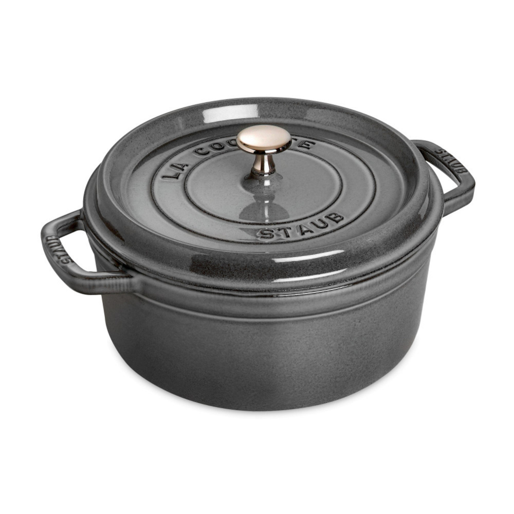 ZWILLING STAUB КУХОННАЯ ПОСУДА Кокот круглый, 28 см, 6,7 л, серый графит