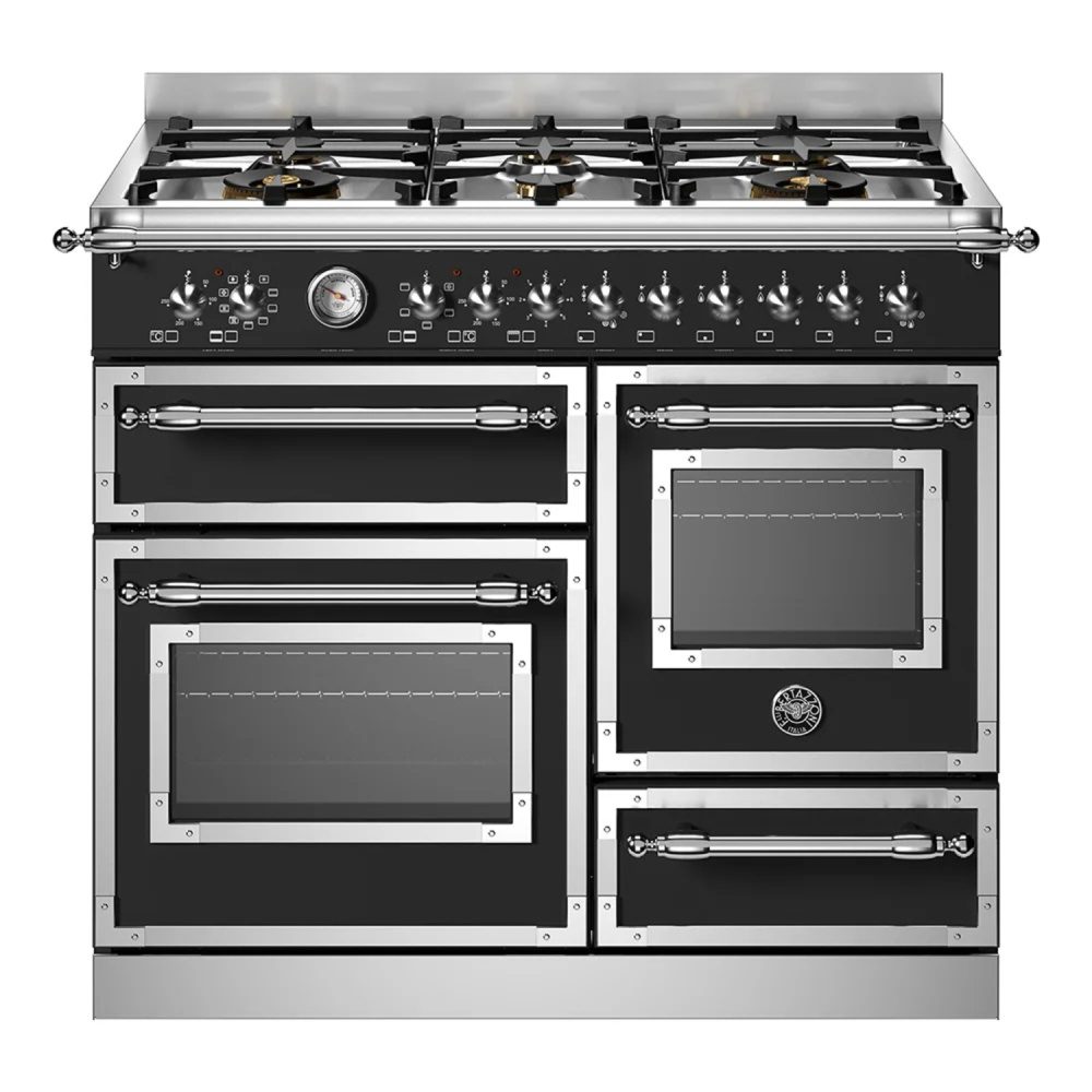 BERTAZZONI PRO106L3ENET газовый варочный центр черный матовый