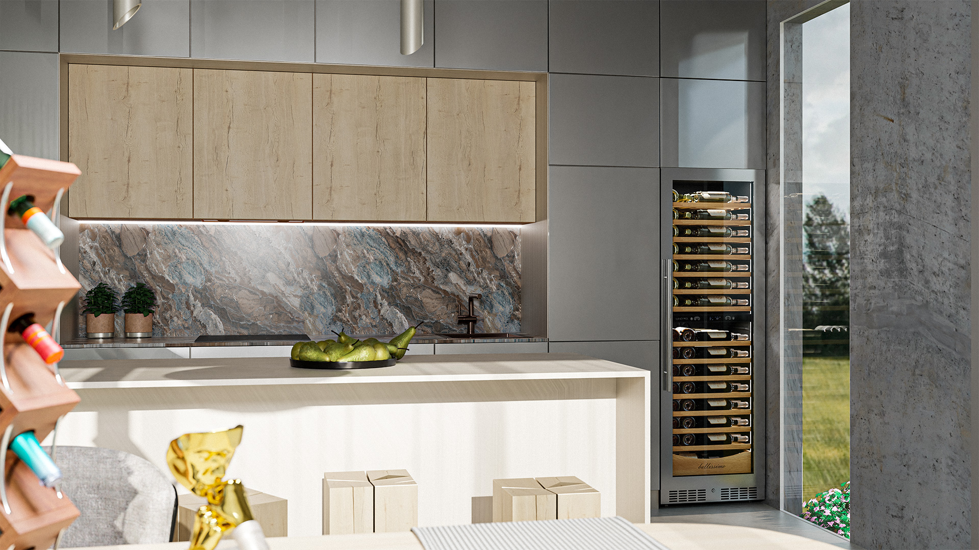 MEYVEL MV110-KST2 (Slim) винный шкаф черный