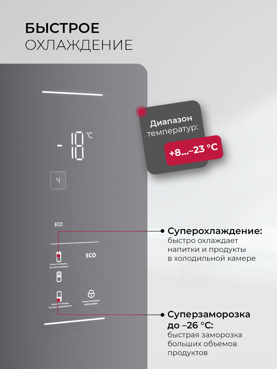 LEX LKB185GrIDMax холодильник серый