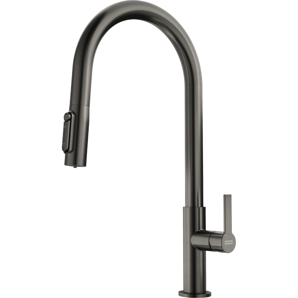 FRANKE MARIS SLIM J CLEAR WATER смеситель антрацит