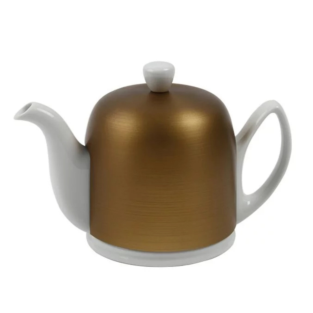 DEGRENNE чайник заварочный SALAM COLOR BLANCBRONZE alu, с колпаком, на 4 чашки 216411