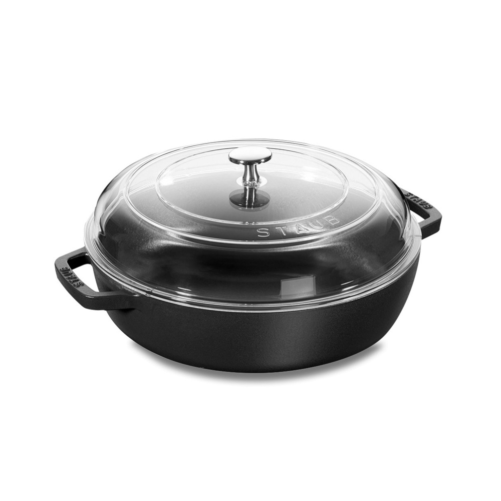 STAUB сотейник со стеклянной крышкой 26 см черный 12722623